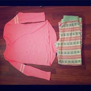 long sleeve old navy girls pajama set